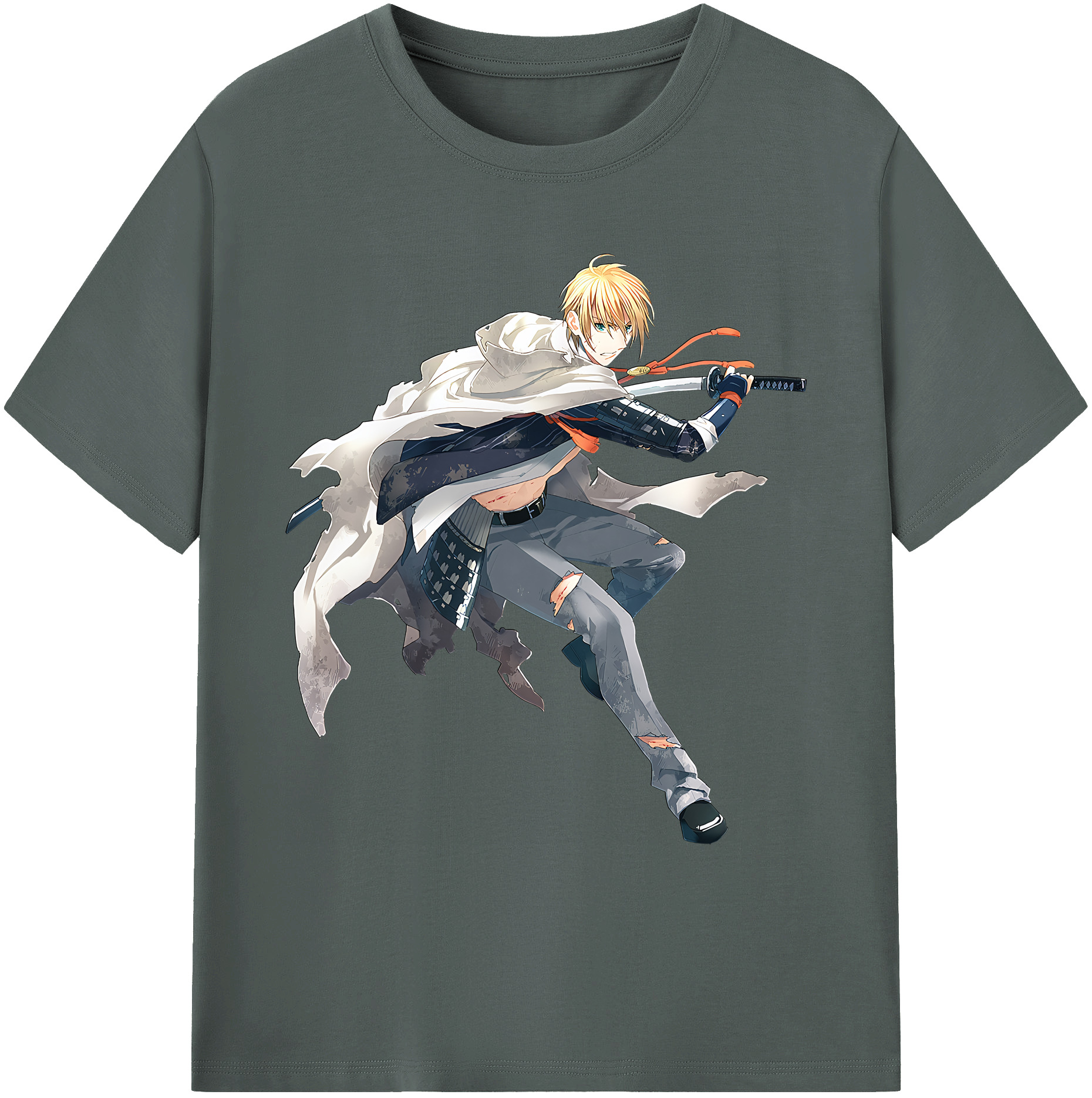 （画像用） 刀剣乱舞 Touken Ranbu 綿100％ メンズ半袖Tシャツ｜肌触りやわらか＆通気性